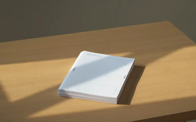 Ausgedruckte Abrechnung auf einem Tisch